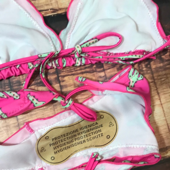 << Hot Pink Cactus Swim Suit Bikini >> - Picture 7 of 8